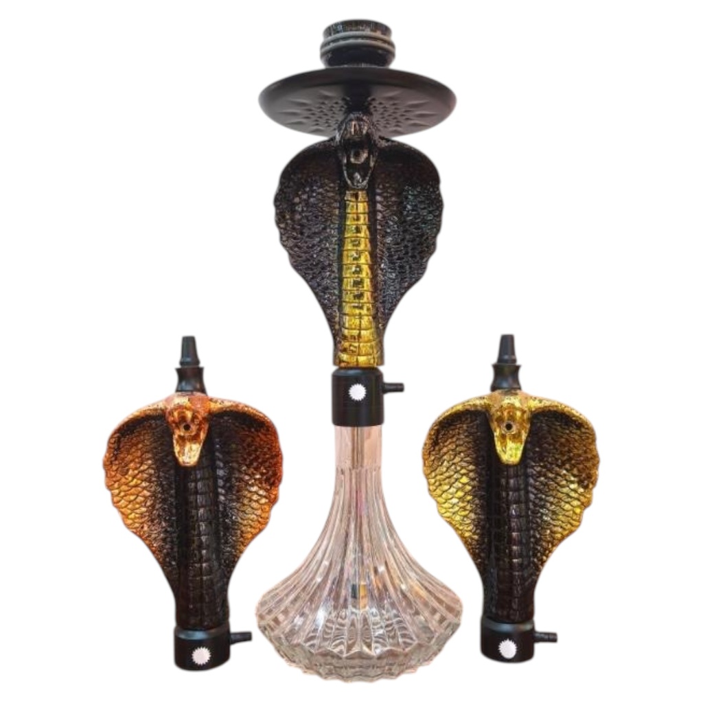 LUXX 4748 COBRA ALUMINUM RESIN HOOKAH ASSORTED