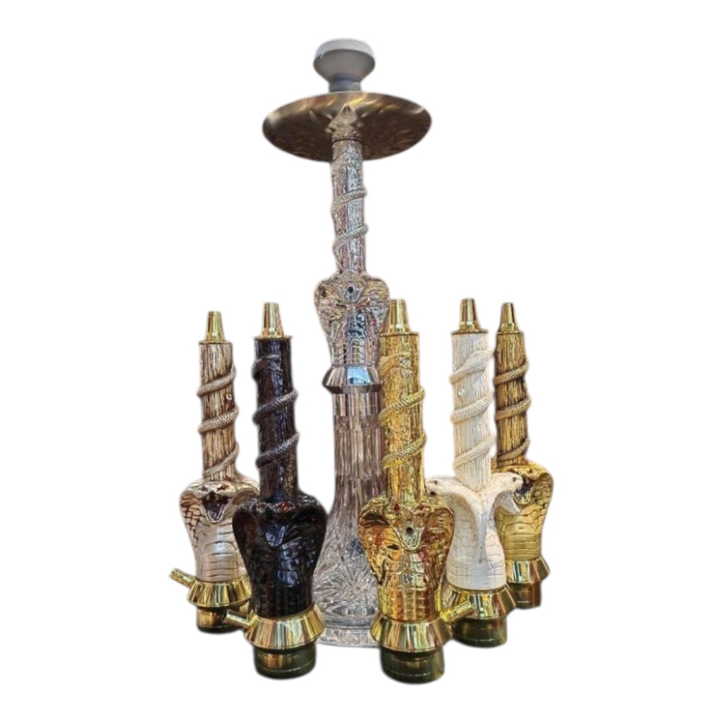 LUXX 4745 RED EYED COBRA ALUMINUM RESIN HOOKAH