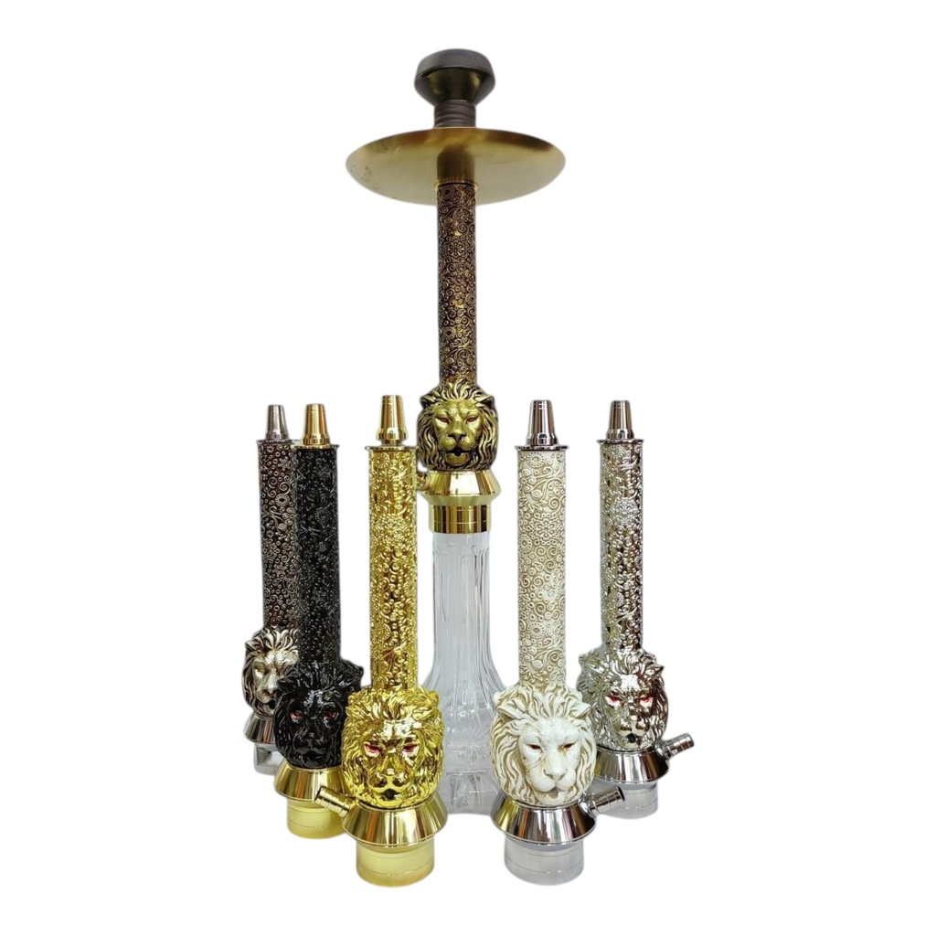 LUXX 4747 LION HEAD ALUMINUM RESIN HOOKAH