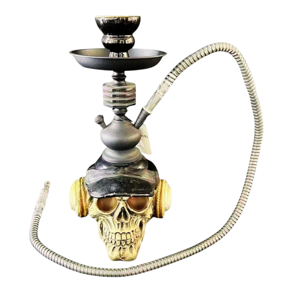 LUXX METAL SKULL ASSORTED DESIGNS ALUMINUM RESIN HOOKAH