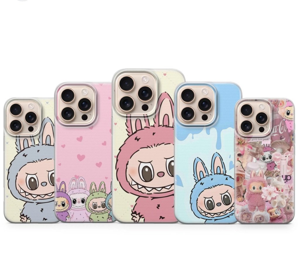 LABUB  PHONE CASE PACK OF 5 MIX DESIGNS