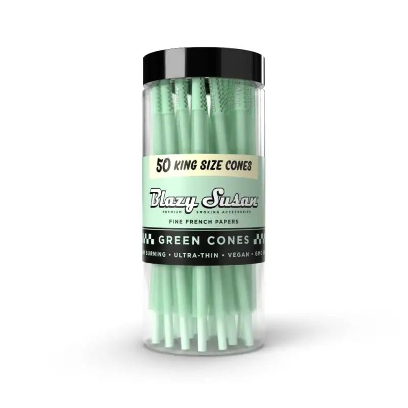 BLAZY SUSAN GREEN CONES 50CT JAR