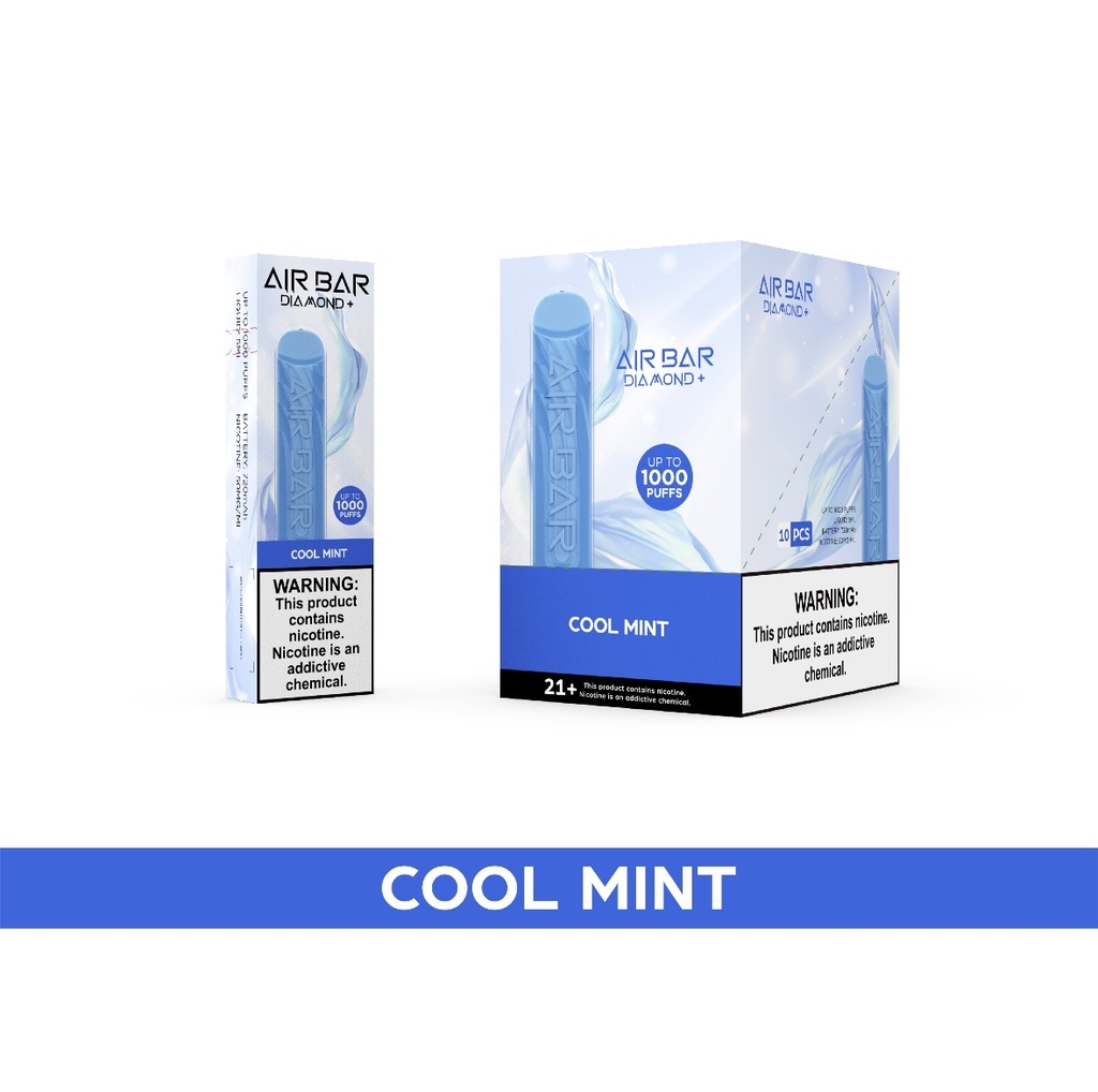 AIR BAR DIAMOND+ 5% DISPOSABLE 1000 PUFFS BOX OF 10