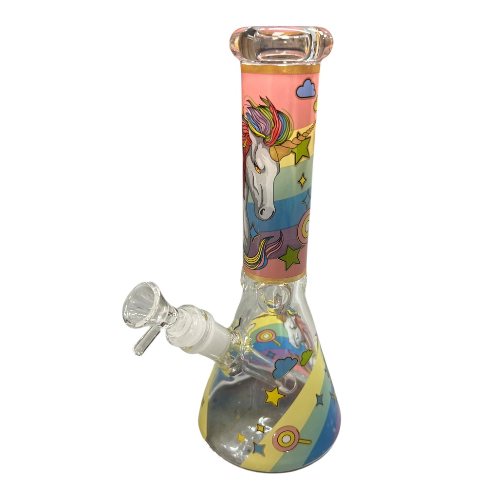 10" UNICORN FANTASY GLASS WATER PIPE #CH011