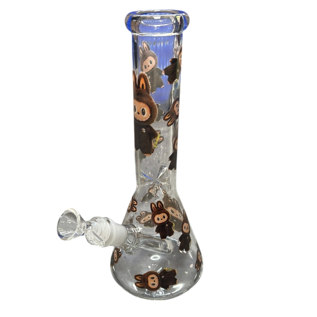 10" GLOW IN THE DARK CHARACTER GLASS WATER PIPE