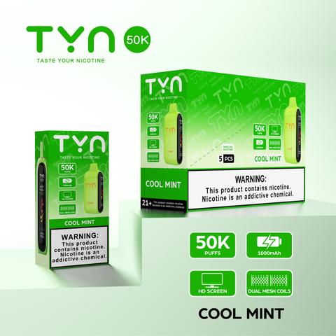 TYN 5% DISPOSABLE 50000 PUFFS BOX OF 5