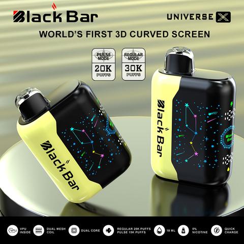 BLACK BAR UNIVERSE X 5% DISPOSABLE 30000 PUFFS BOX OF 5