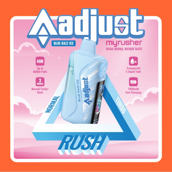 ADJUST MYRUSHER BY LOST MARY 5% DISPOSABLE 40000 PUFFS BOX OF 5