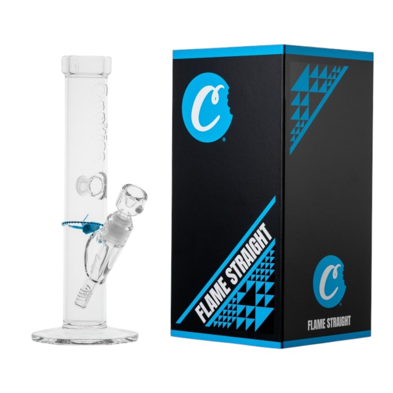 COOKIES FLAME STRAIGHT 13" GLASS WATER PIPE