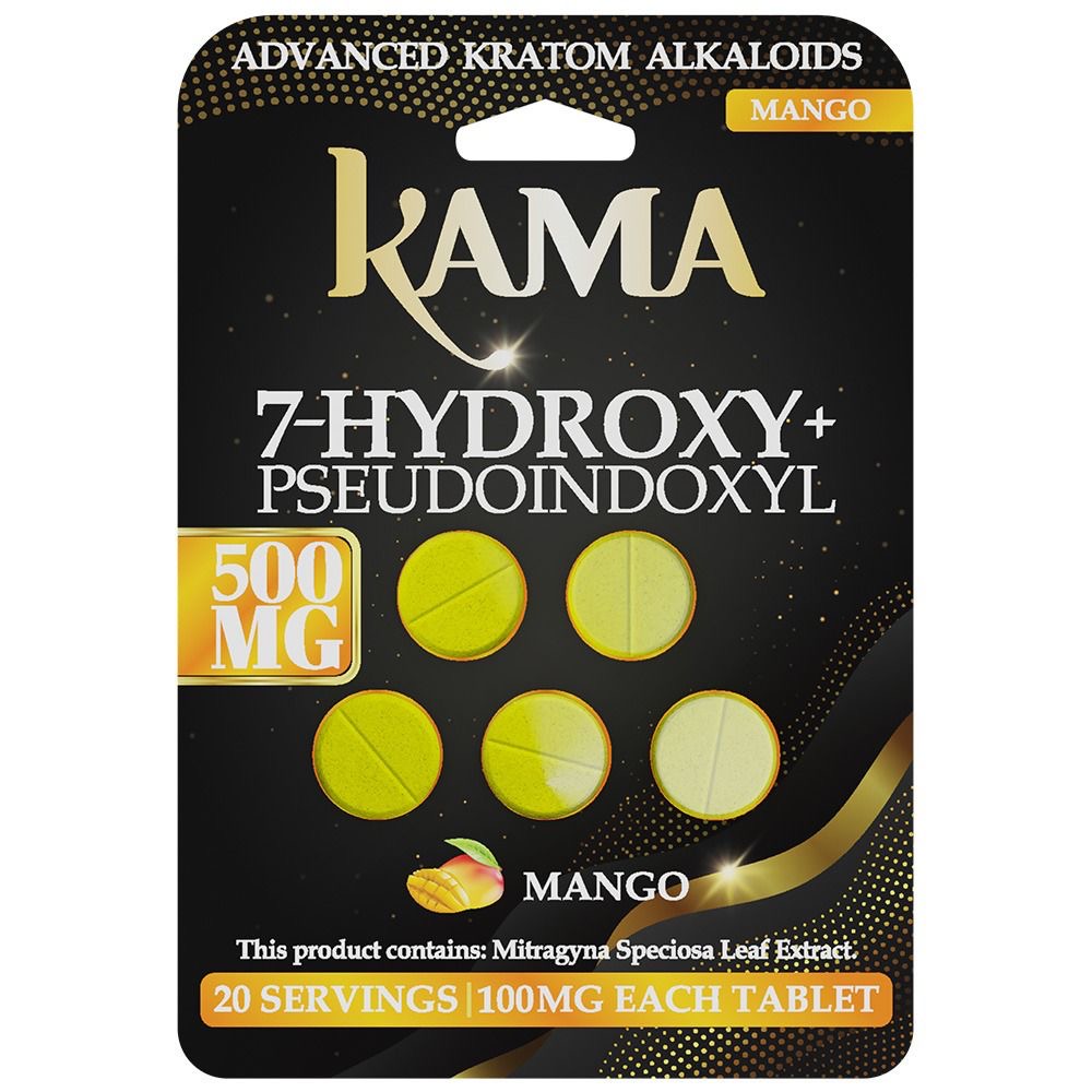 KAMA 100MG 7-HYDROXY + PSEUDOINDOXYL KRATOM BLISTER CAPSULES 5CT