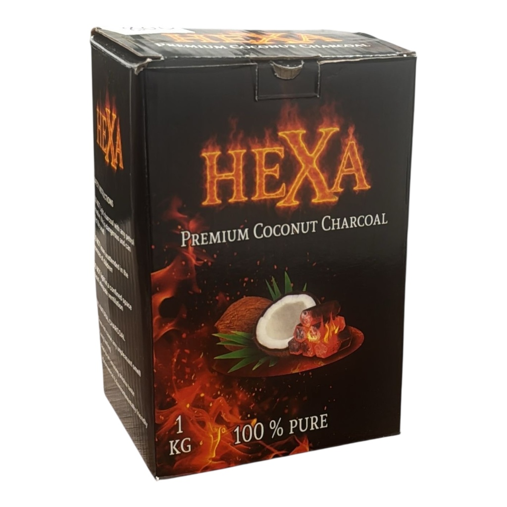 HEXA PREMIUM COCONUT CHARCOAL 1KG