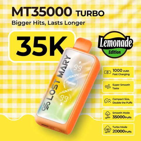 LOST MARY MT35000 TURBO LEMONADE EDITION 5% DISPOSABLE BOX OF 5