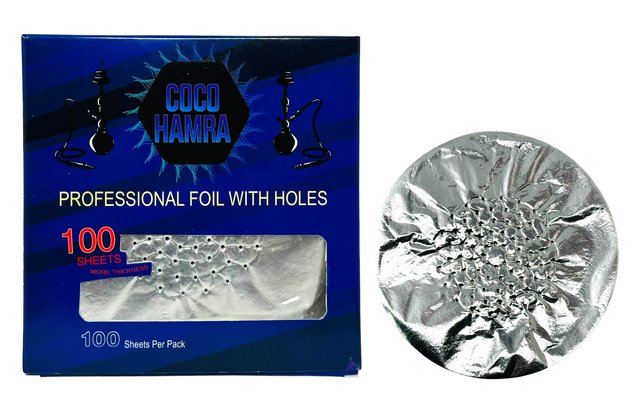 COCO HAMRA LARGE ALUMINIUM FOIL WITH HOLES 120CT