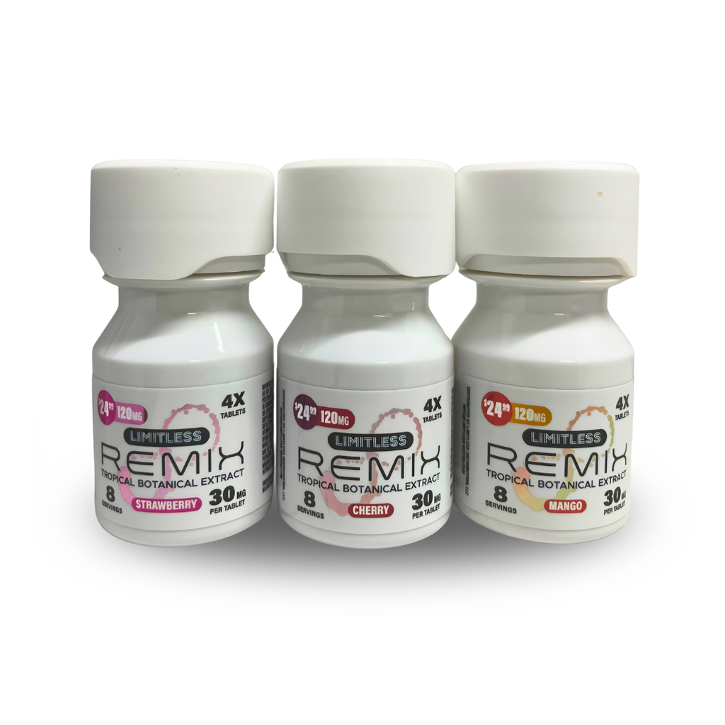 LIMITLESS REMIX 30MG TROPICAL BOTANICAL EXTRACT TABLETS 4CT JAR