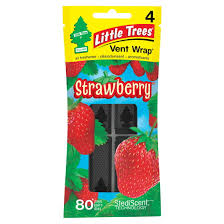 LITTLE TREES VENT WRAP STRAWBERRY 4PK 4CT BAG