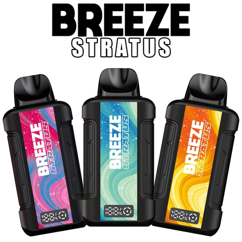 BREEZE SMOKE STRATUS ZERO NICOTINE DISPOSABLE 15000 PUFFS BOX OF 5