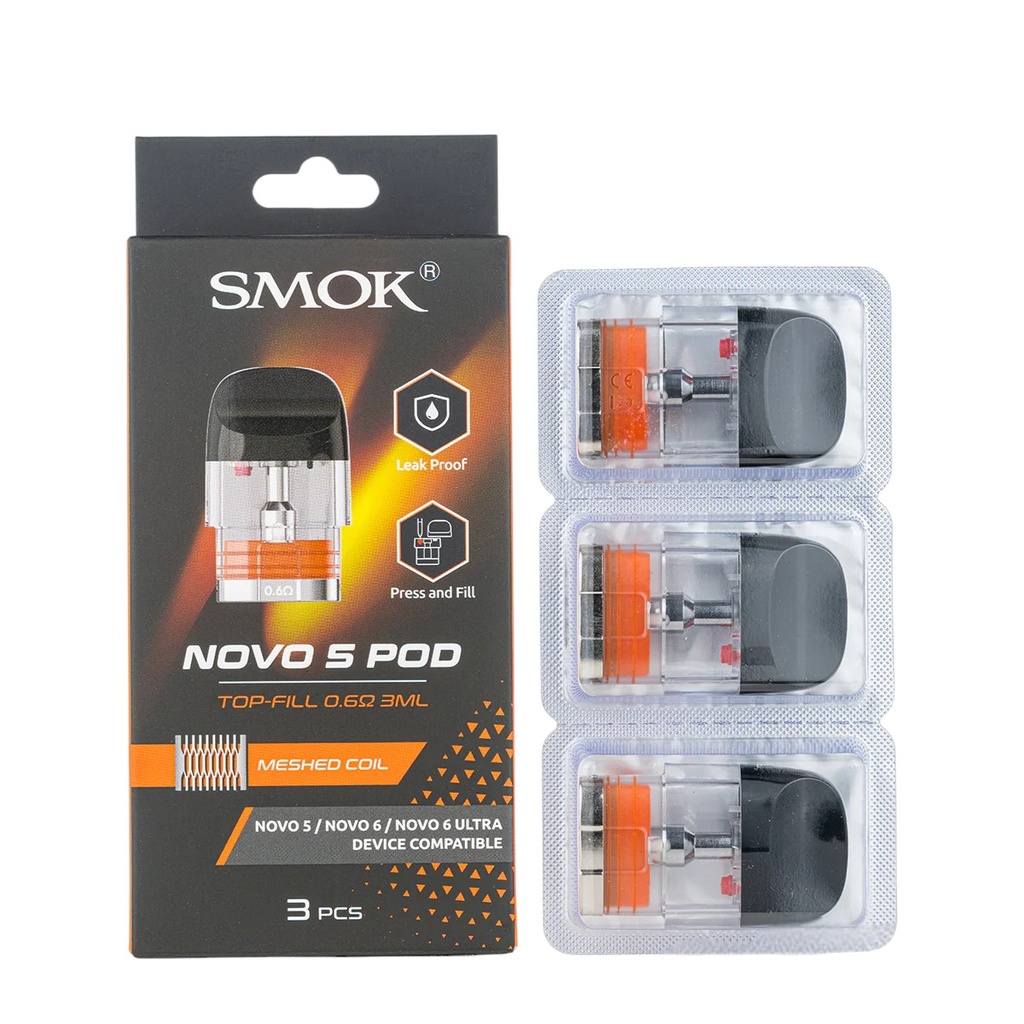 SMOK NOVO 5 POD TOP-FILL MESHED 0.6OHM 3CT