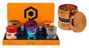 PALPITATE CLICKIT METAL GRINDER WITH WINDOW 4 PARTS #MG-037 BOX OF 8