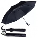 TURTLE NOSE 2 SECTION FOLDING AUTO BLACK UMBRELLA 12CT