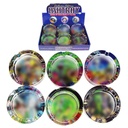 ROUND METALLIC GLASS ASHTRAY RICK AND MORTY DESIGN BOX OF 6