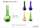 SOFT GLASS WATER PIPE 10" #GP24122 ASSORTED COLORS