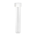 CHILD PROOF GLASS BLUNT TUBES CLEAR WITH WHITE LID BOX OF 144