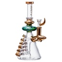 JUICYJ MIDAS THE GOLDEN SHARK GLASS WATER PIPE #JJ-273
