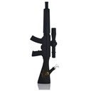 HIPSTER GUN SHAPED GLASS WATER PIPE "23.6x6" #GS022 ASSORTED COLORS