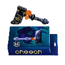 CHEECH THE GHOST OF CHEECH POCALYPSE 6" GLASS HAND PIPE #CH-PIPE-274
