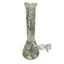 10" GLOW IN THE DARK BEAKER GLASS WATER PIPE #CH006