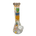 10" GLOW IN THE DARK STITCH GLASS WATER PIPE #CH012