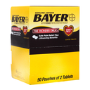 BAYER GENUINE ASPIRIN PAIN RELIEVER/FEVER REDUCER 2CT BOX OF 50