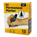 TURTLE NOSE BLACK INK PERMANENT MARKER BOX OF 12