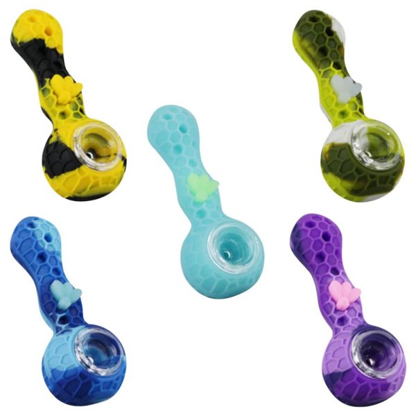 Silicone Bee Cut Hand Pipe - Image 3