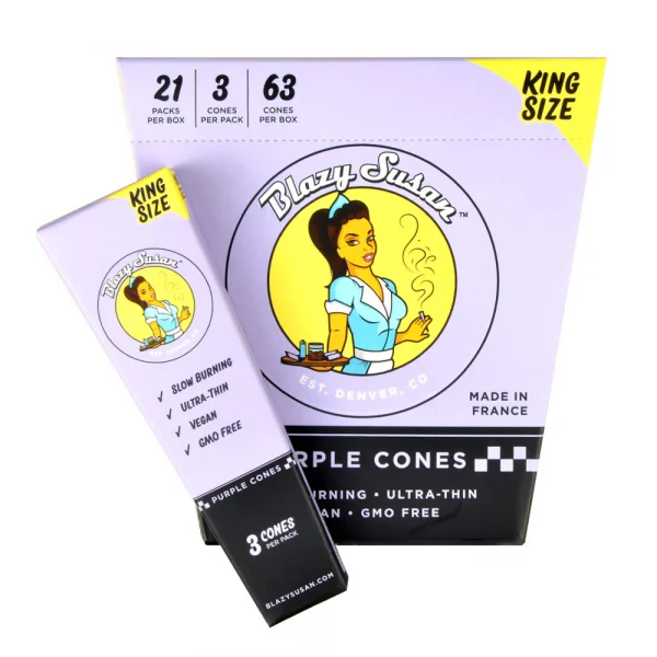 Blazy Susan Purple Cone king Size  3 Packs