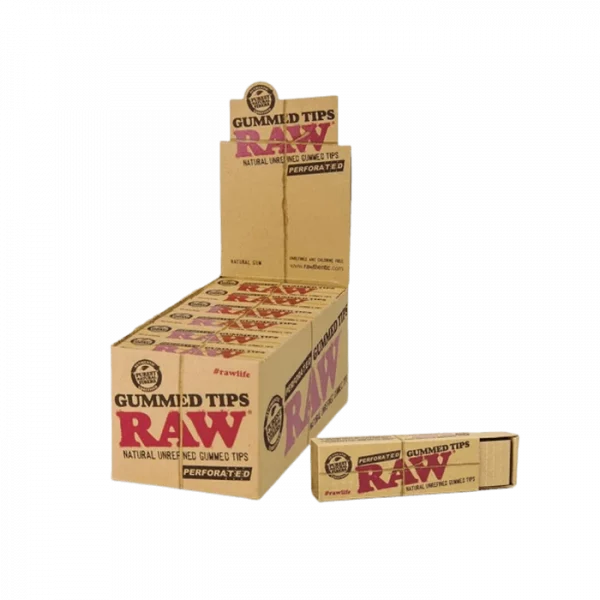 Raw Perforated Gummed Tips 33ct Box of 24