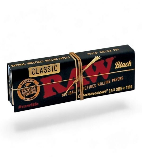 Raw Black Connoisseur 1 1/4+Tip Classic 24ct pk - Image 2