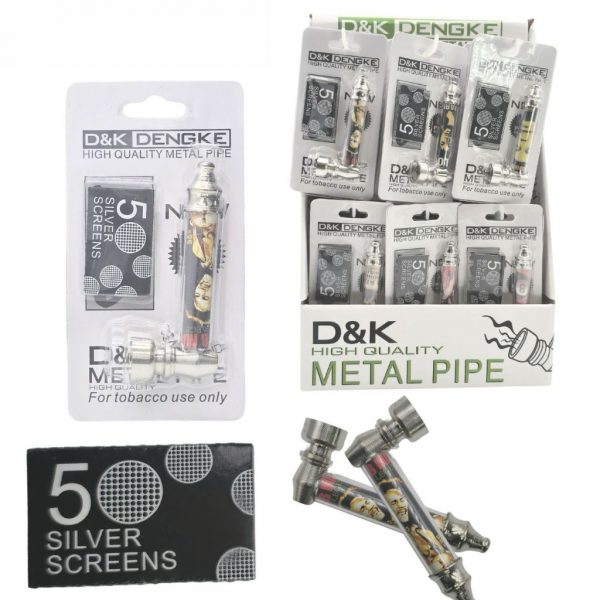 D&K Bob Marley Metal Pipe with Silver Screens