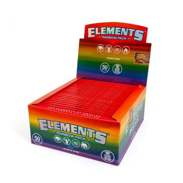 Elements Rainbow Pack King Size Slim 50ct