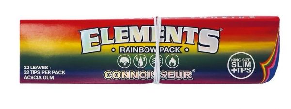 Element Rainbow Pack Connoisseur King Size Slim + Tips - Image 2