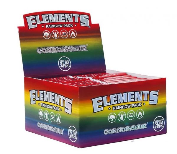 Element Rainbow Pack Connoisseur King Size Slim + Tips