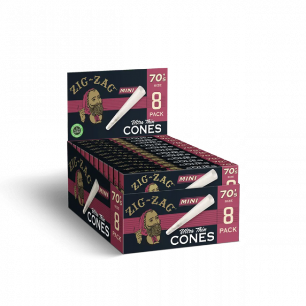 zig zag 70's Mini Ultra Thin Cones 8ct - 18 Box